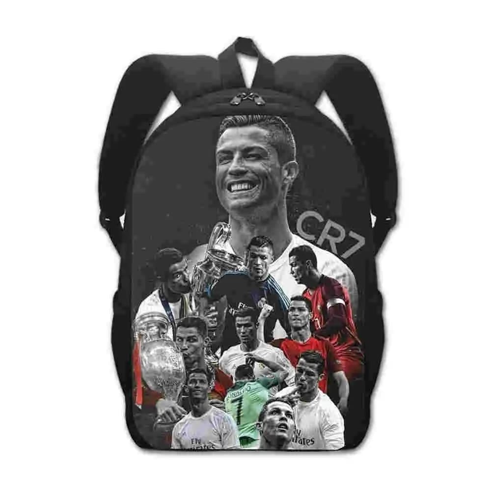 Zwarte Rugzak met CR7 Voetbaldesign