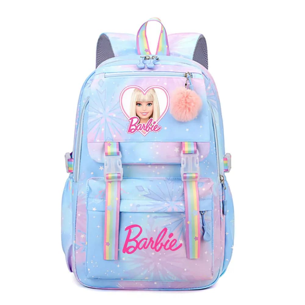 Barbie Rugzak Blauw Pastel Met Hart Design
