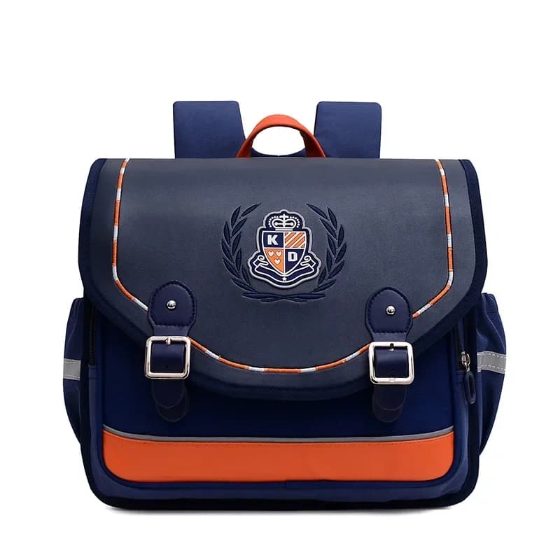 Schooltas Blauw Marine met Blazoen