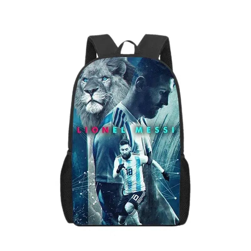 Blauwe Rugzak Lionel Messi Voetbaldesign
