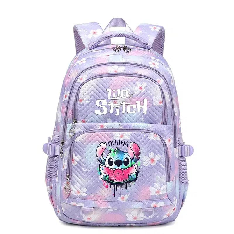 Stitch Rugzak met Bloemen en Pastel Tinten