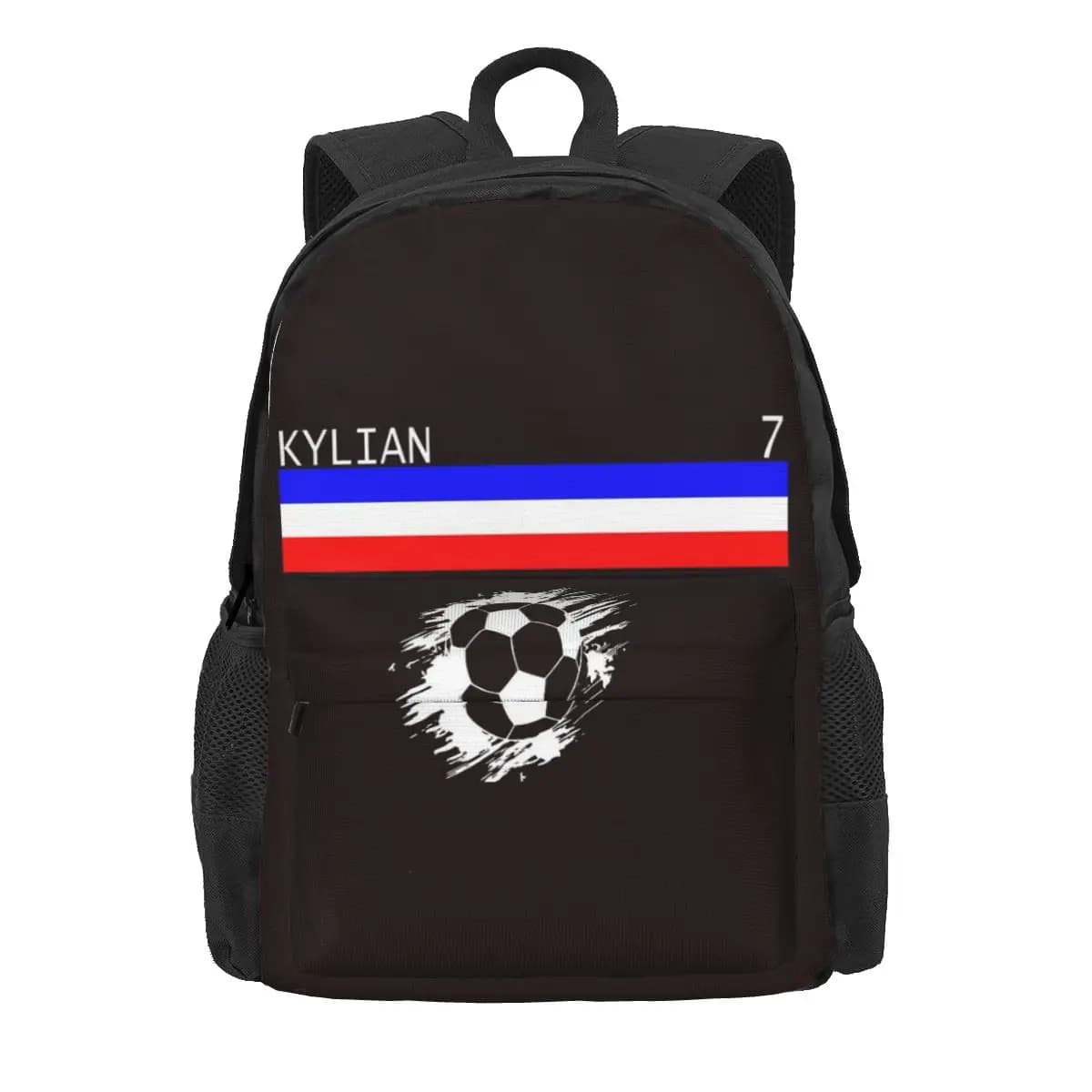 Zwarte Voetbal Rugzak Kylian 7 Kinderen