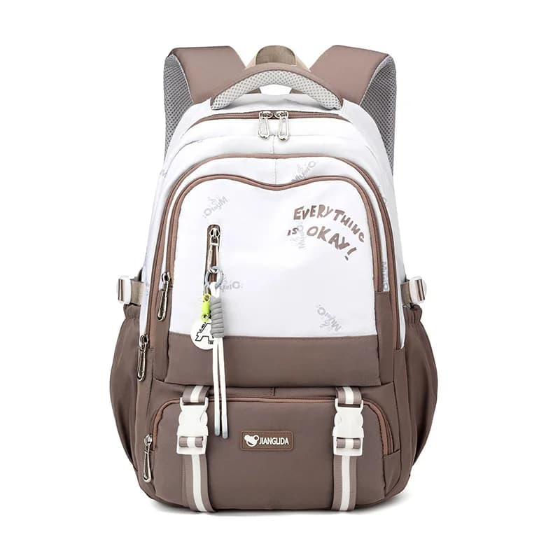 Rugzak Studenten Modern Comfortabel Roze (Model: Bruin)