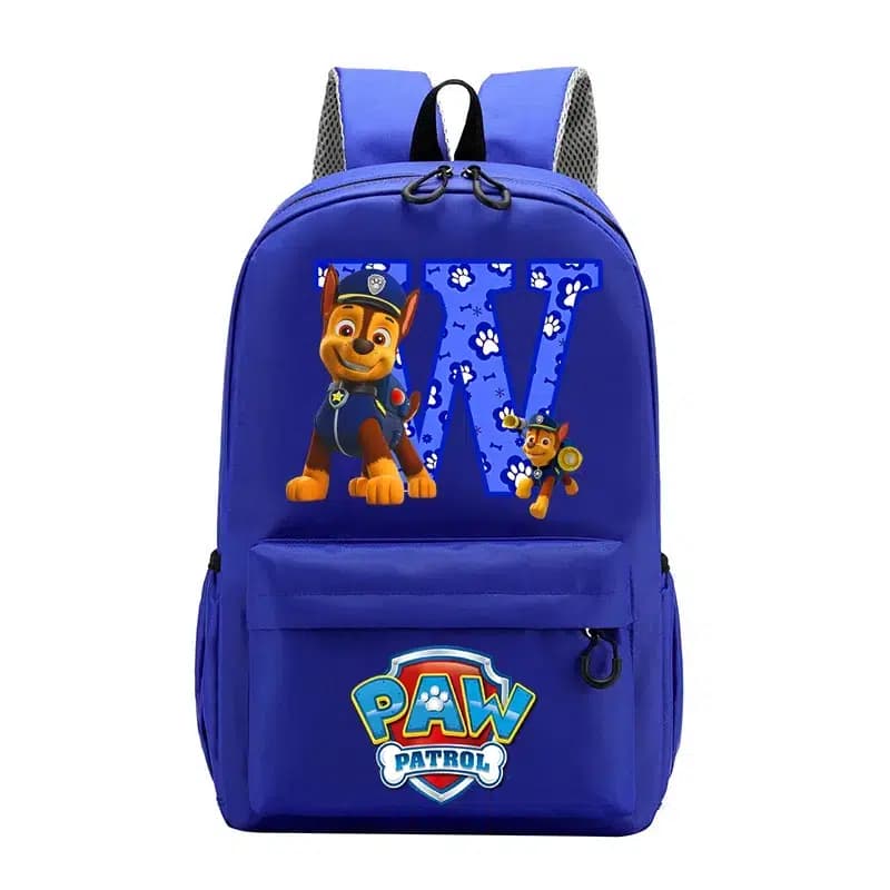 Paw Patrol Rugzak Blauw Met Pootafdrukken (Model: W)