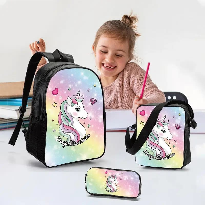 Schoolset met Betoverende Eenhoorn Designs (Model: 3)