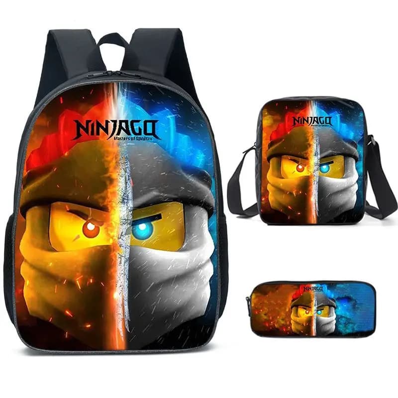 Ninjago Rugzak Set met Schoudertas en Etui (Model: 3)