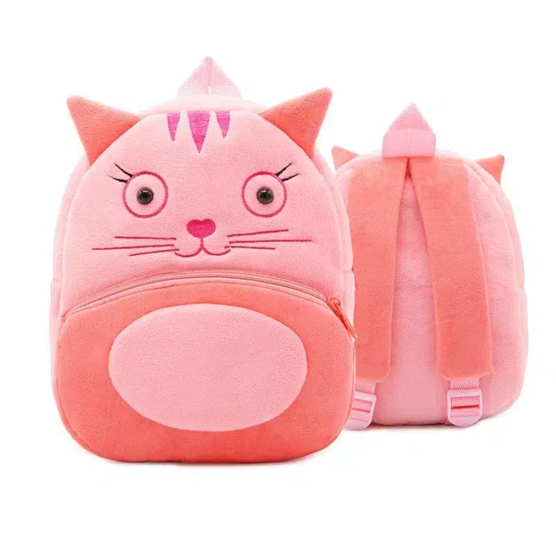 Roze Kinder Rugzak Met Kattengezicht