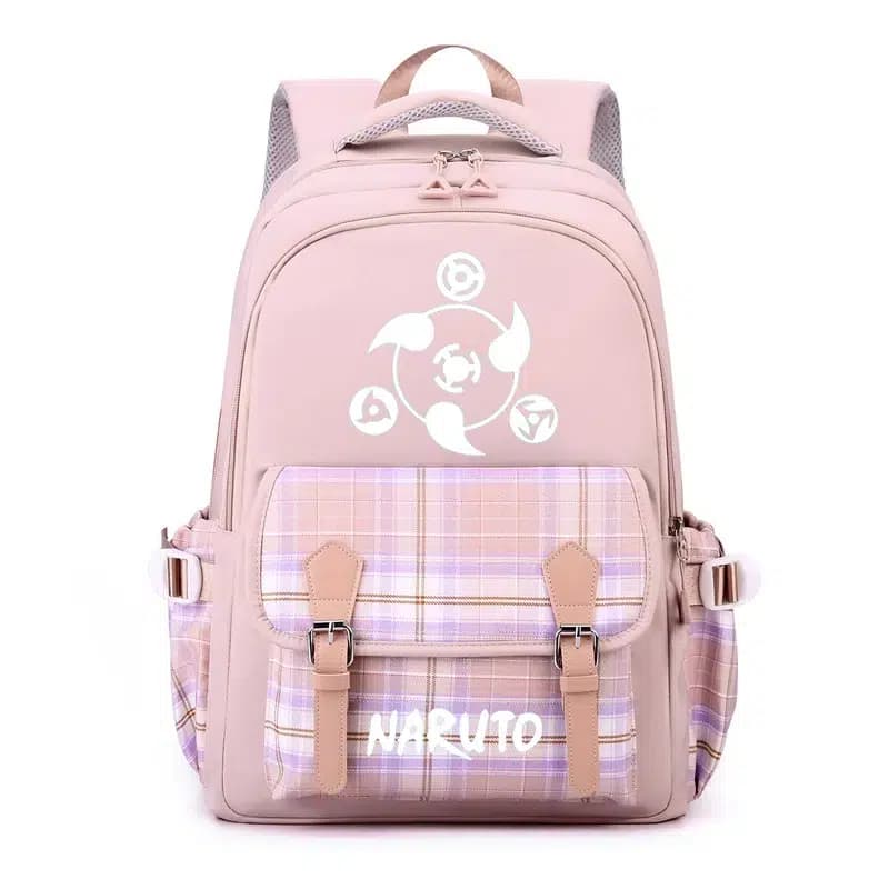 Naruto rugzak roze met witte details