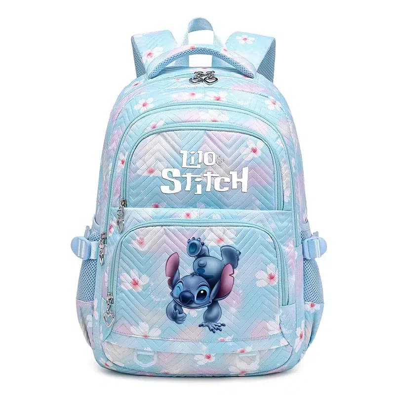 Lilo & Stitch Rugzak Blauw Met Bloemen