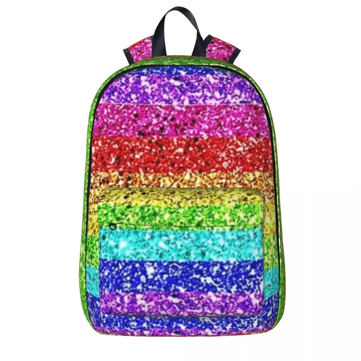 Regenboogkleurige Rugzak met Strepen