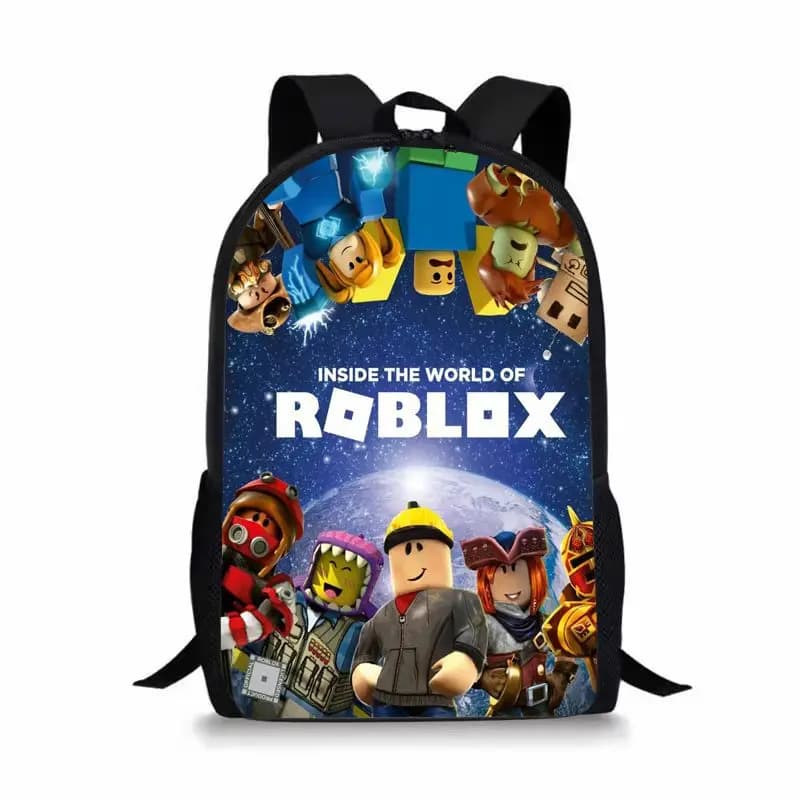 Roblox Rugzak met Personages en Blauw Design