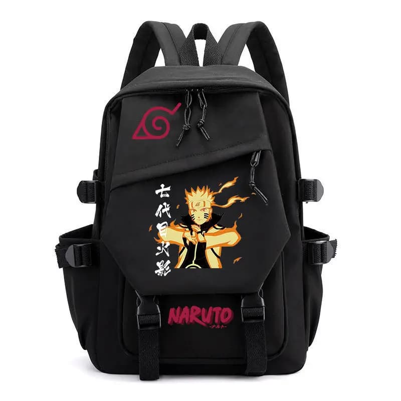 Naruto rugzak zwart met gouden details