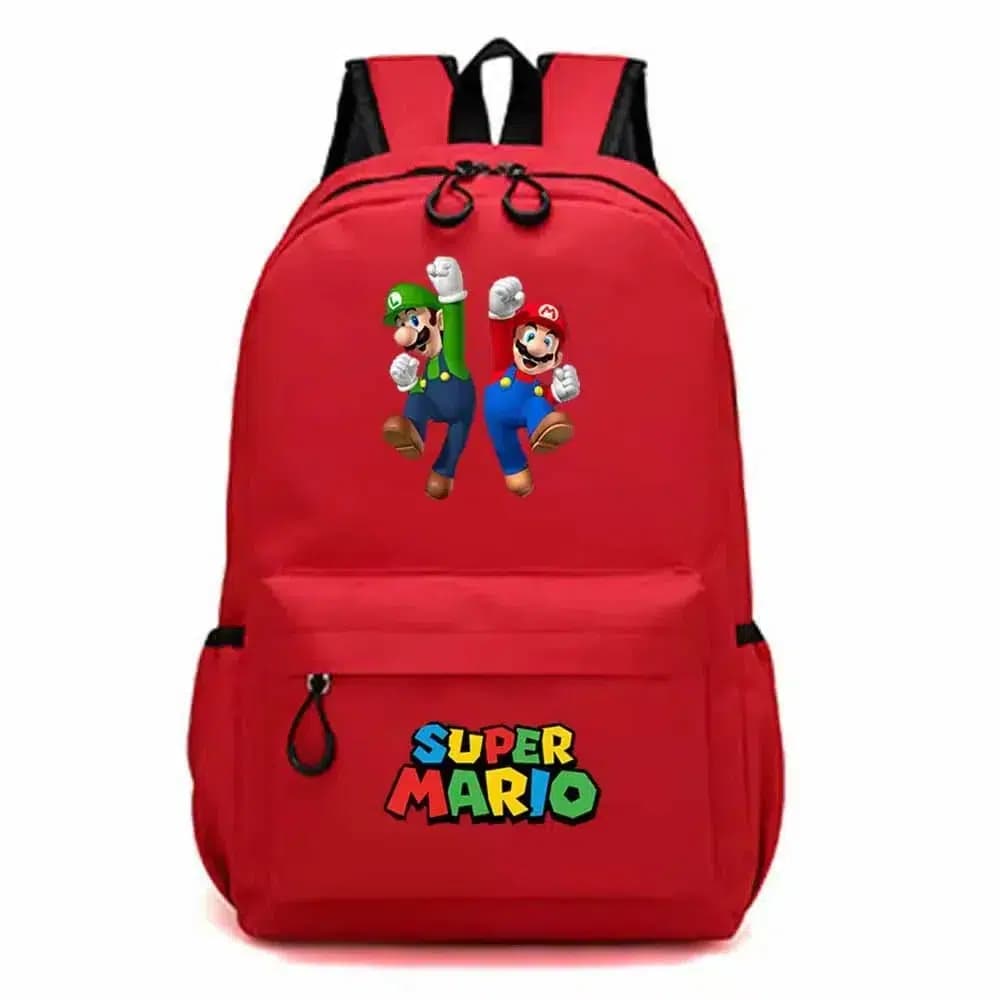 Rode Rugzak Super Mario met Mario & Luigi