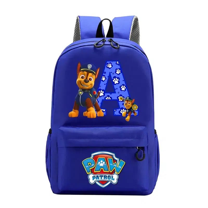 Paw Patrol Rugzak Blauw Met Pootafdrukken (Model: A)