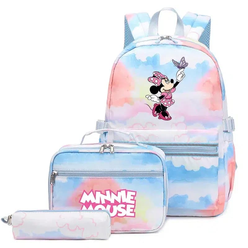 Minnie Mouse Rugtas Set Pastel Kinderen (Model: 1)