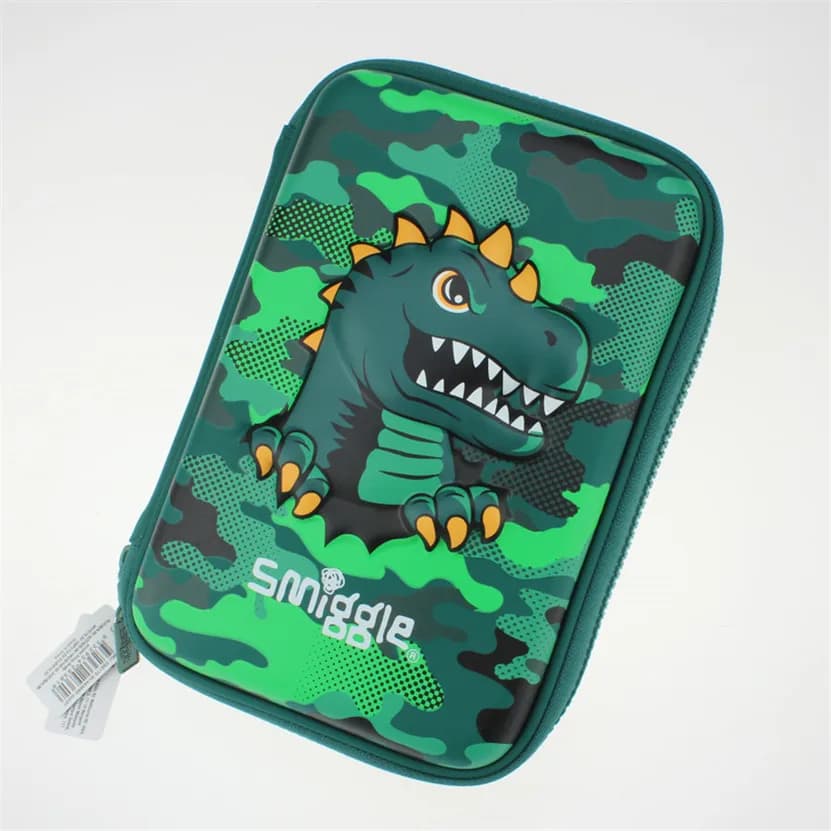 Groen Camouflage Etui met Dinosaurusrugzak Design