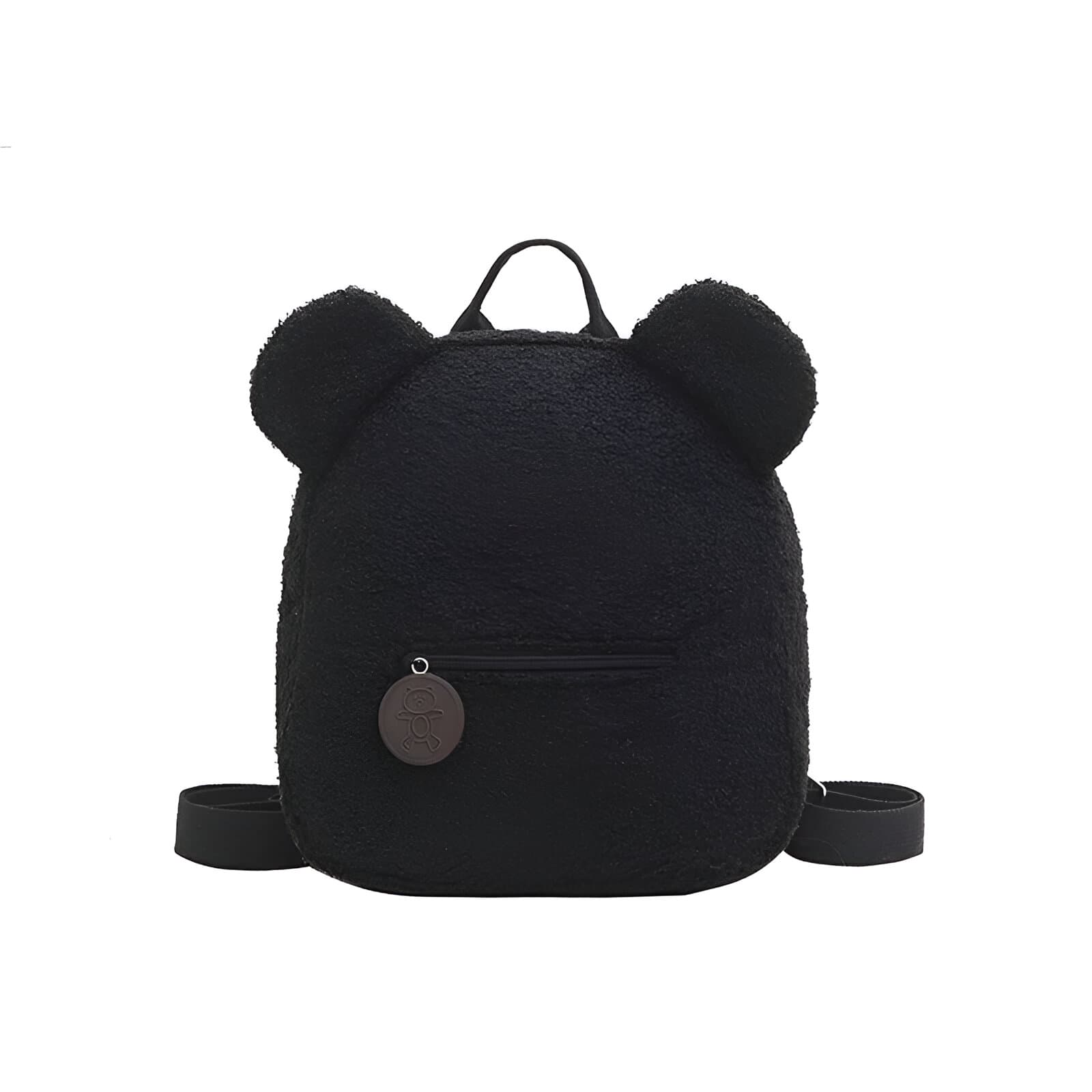 Pluche rugzak met berenoren voor kinderen (Kleur: Beige)