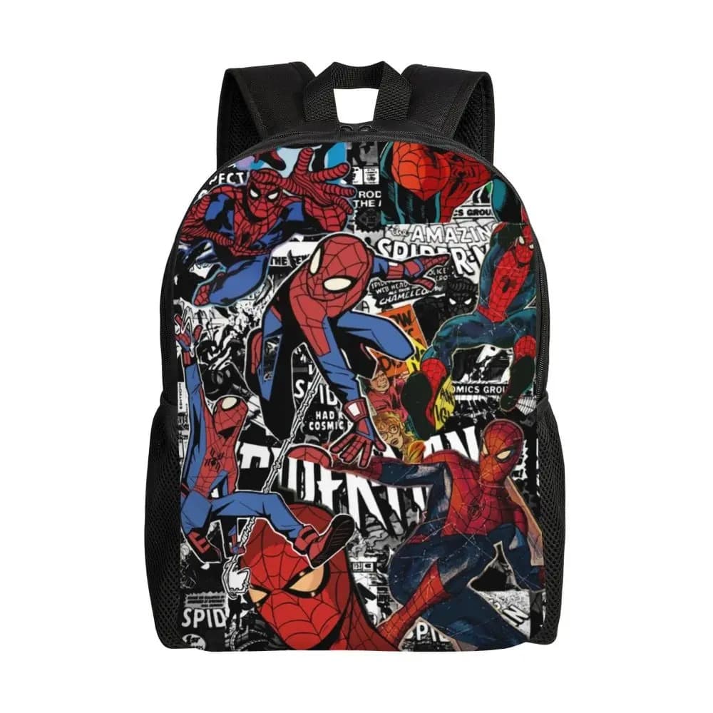 Spiderman Rugzak Rood Blauw Met Stripdesign