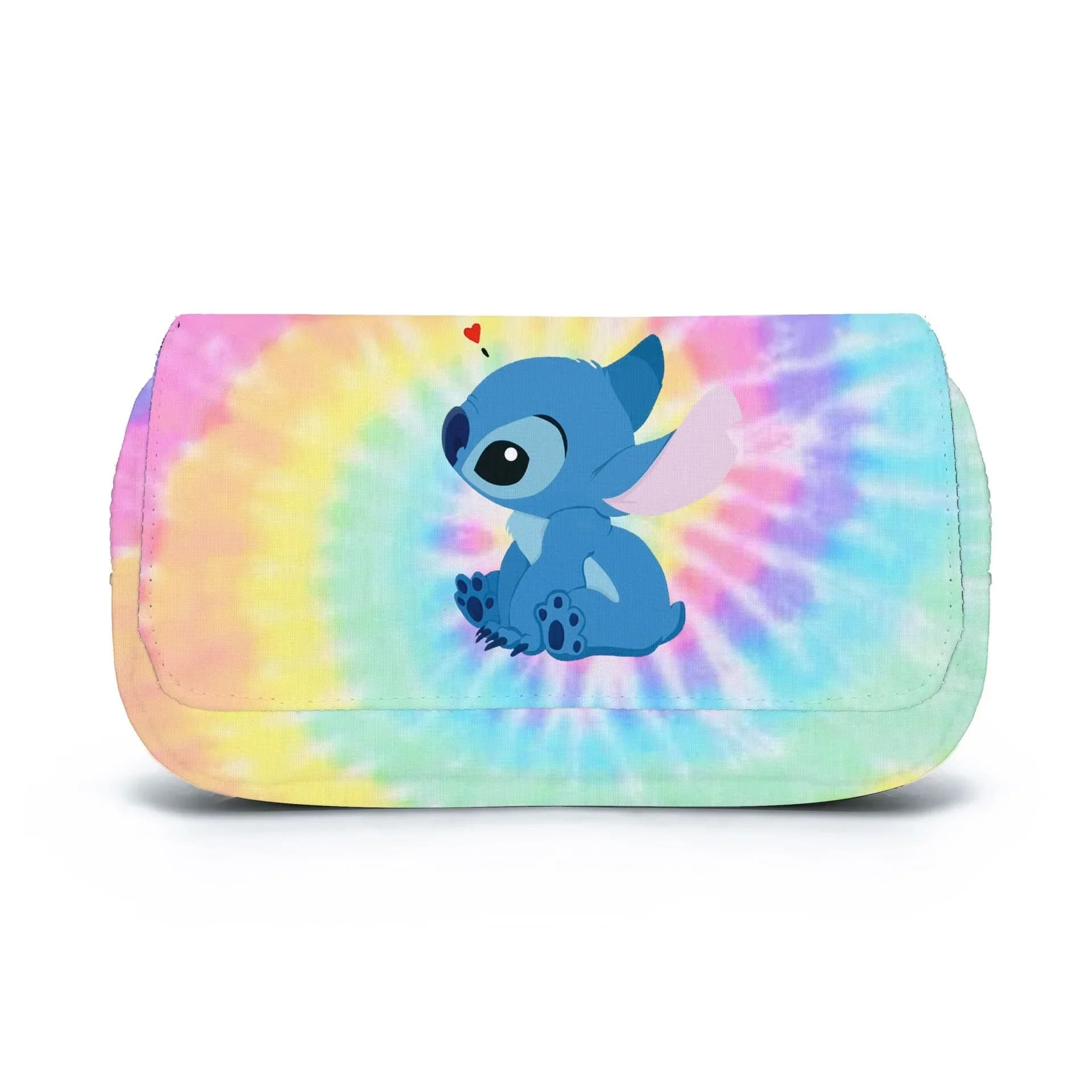 Stitch Tie-Dye Etui met Dubbele Rits
