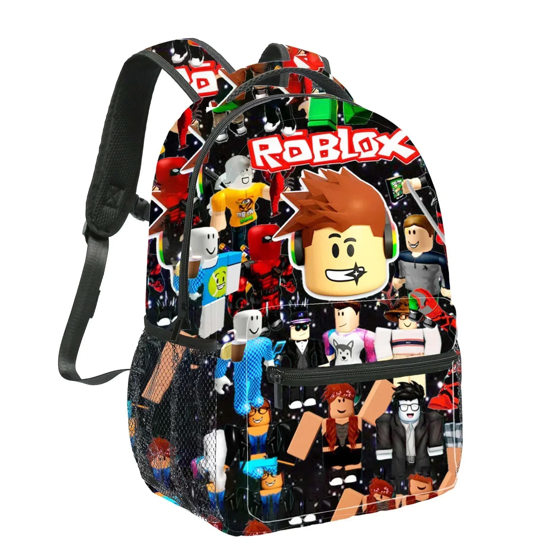 Roblox Rugzak Zwart met Personages