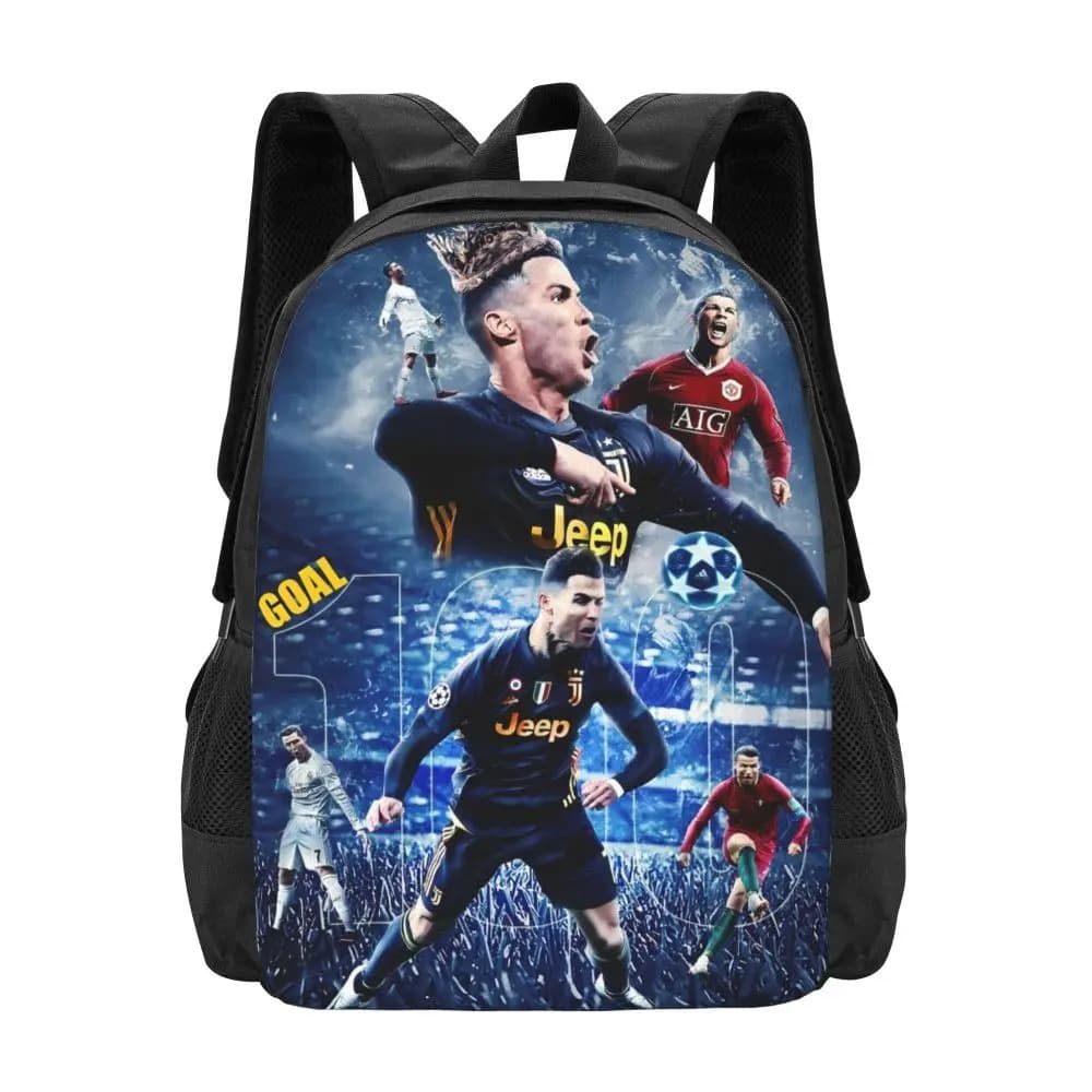 Voetbal Rugzak Blauw met Spelers Design