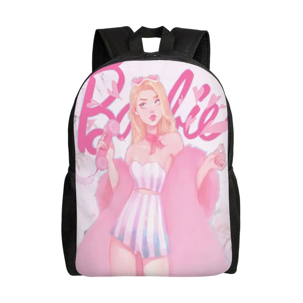 Barbie rugzak roze met zwarte details