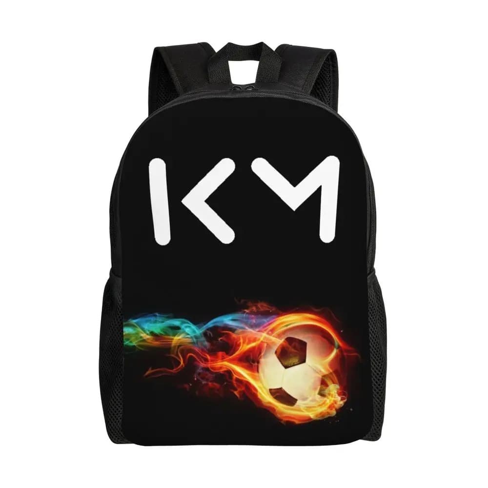 Voetbal Rugzak Zwart met Vlammen Design