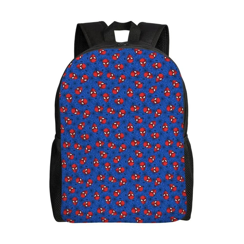 Spiderman Rugzak Blauw met Rode Maskers