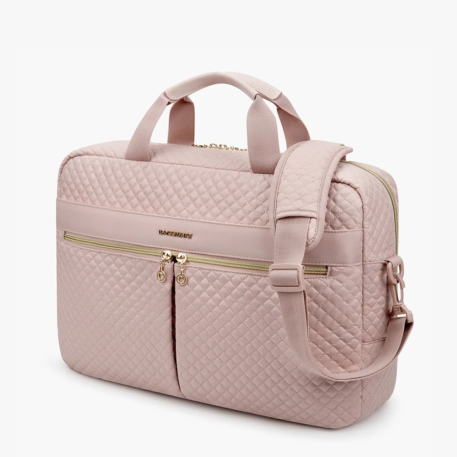 Zwarte Matelassé Handtas met Gouden Details (Model: Roze)
