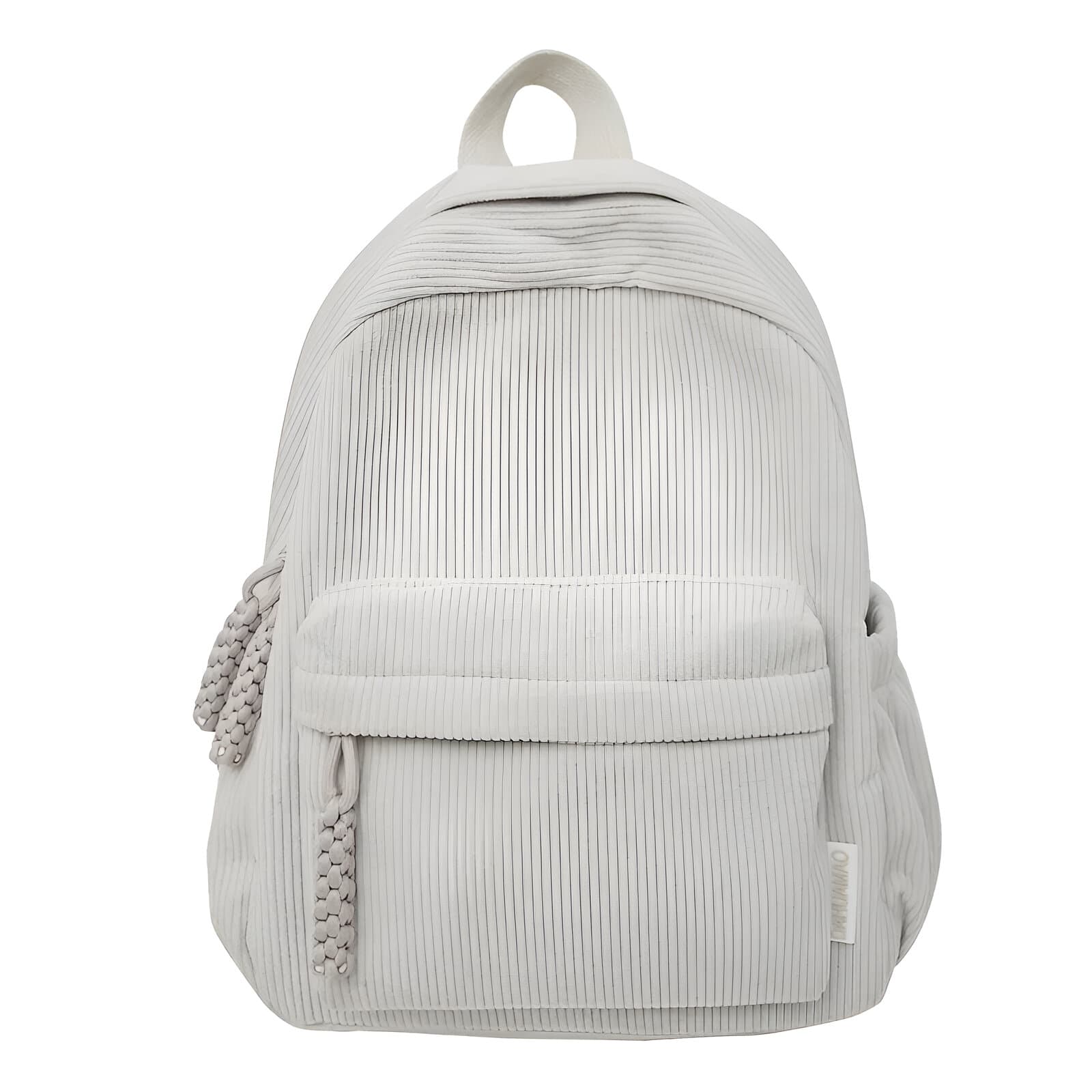 Rugzak Kinderen Velours Côtelé Modern Design (Kleur: Zwart)