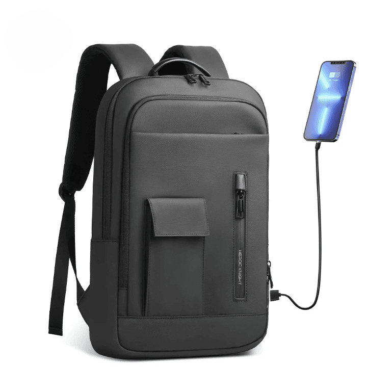 Zwarte Waterdichte Rugzak met USB-poort