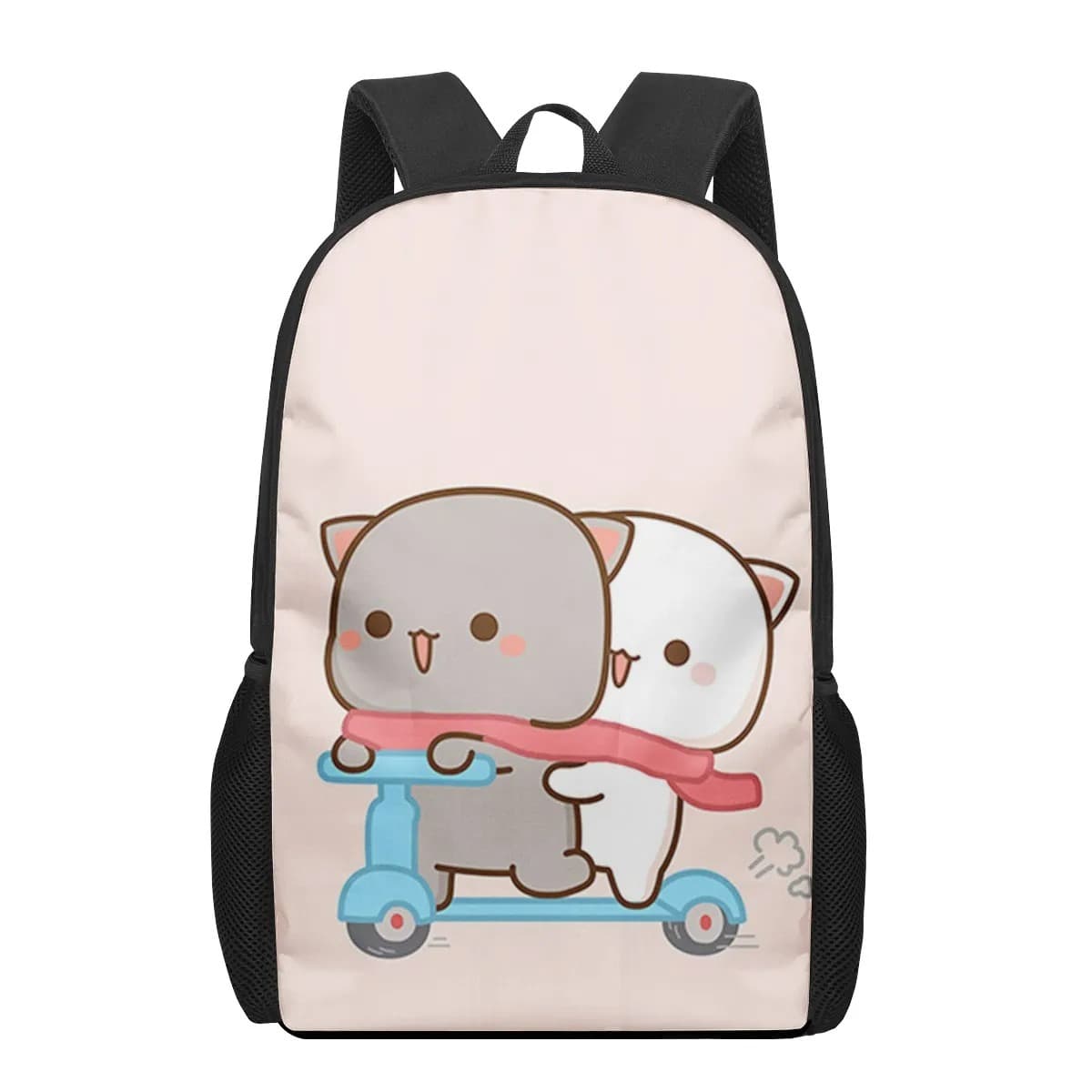 Roze Kinder Rugzak met Kawaii Katten Design