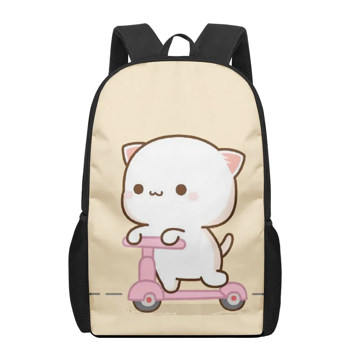Kawaii Rugzak met Witte Kat en Step