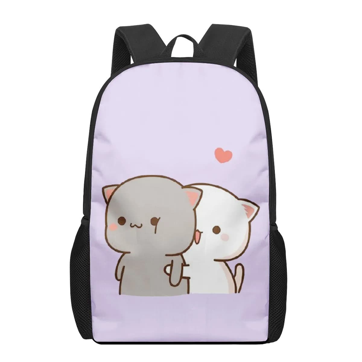 Paarse Kinder Rugzak met Twee Katten