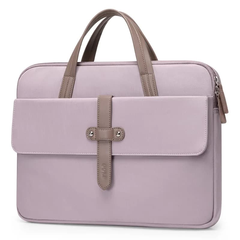 Lavendel Schoudertas met Beige Details