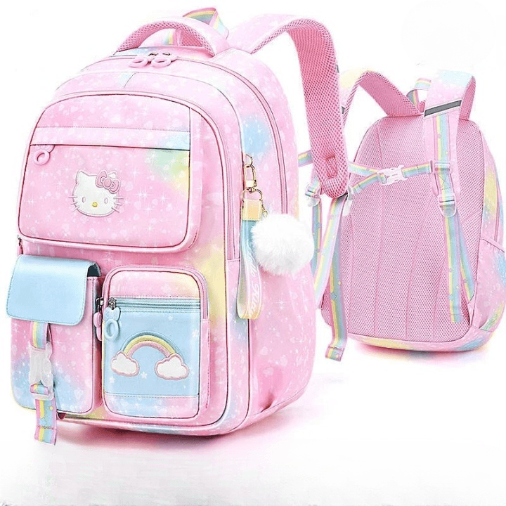 Kawaii Kinder Rugzak Hello Kitty Regenboog