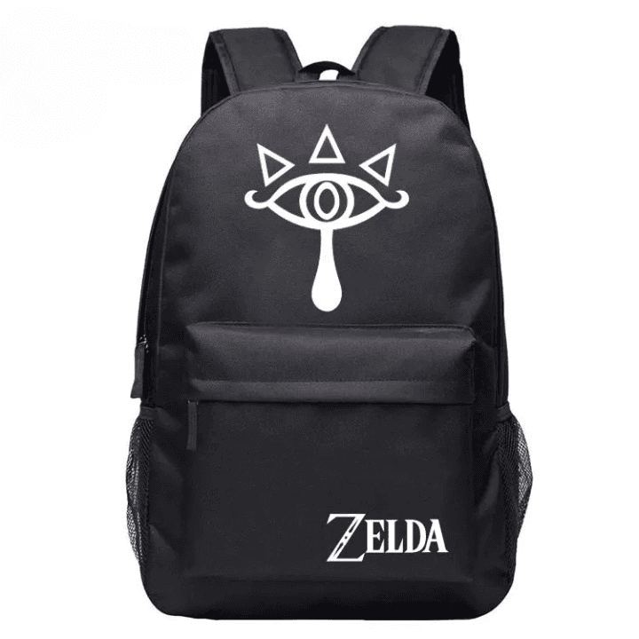 Zwarte Rugzak Zelda Sheikah Oog Design