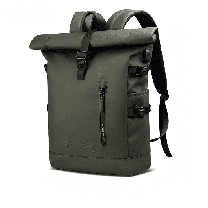 Moderne waterdichte rugzak met rolsluiting (Kleur: Groen)