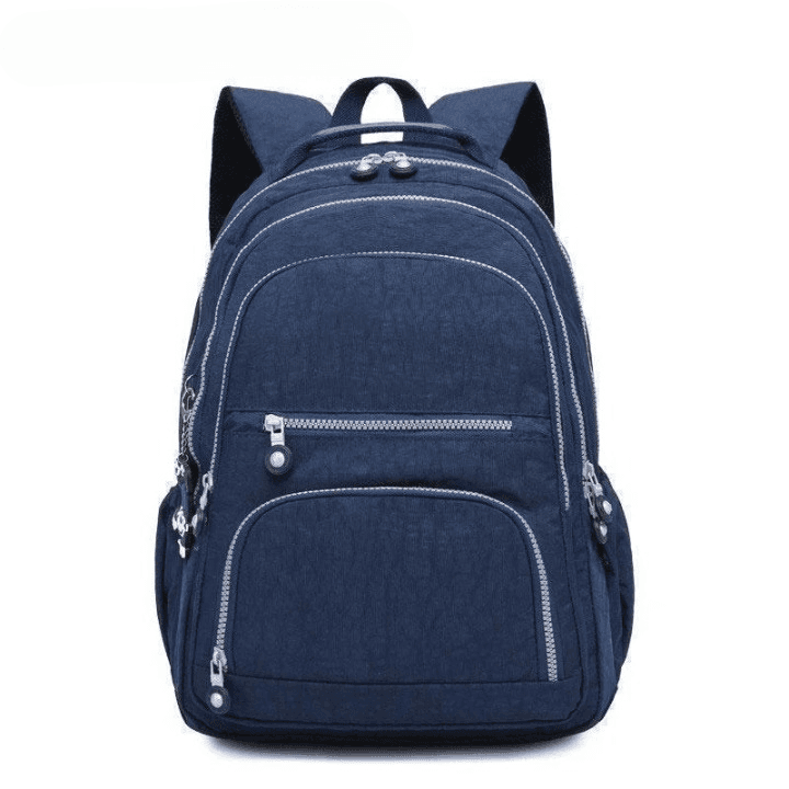 Schoolrugzak met meerdere vakken zwart/violet (Model: Blauw)