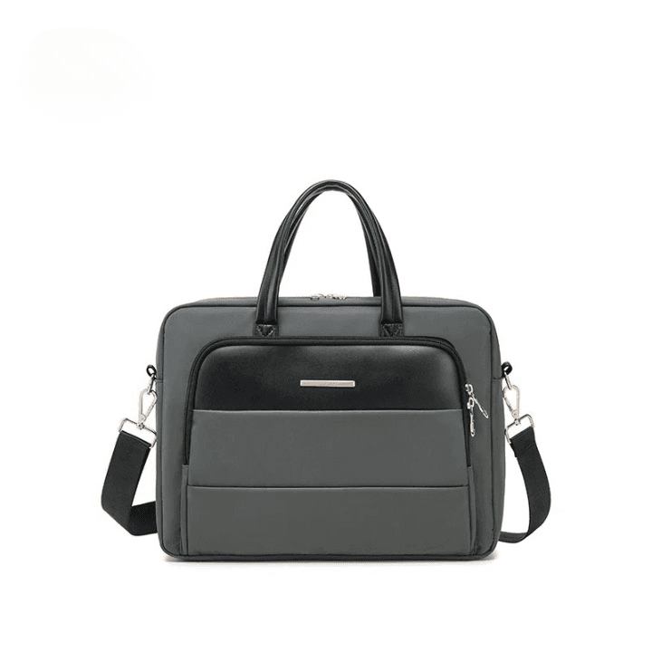 Grijze Schoudertas met Gouden Ritsdetails