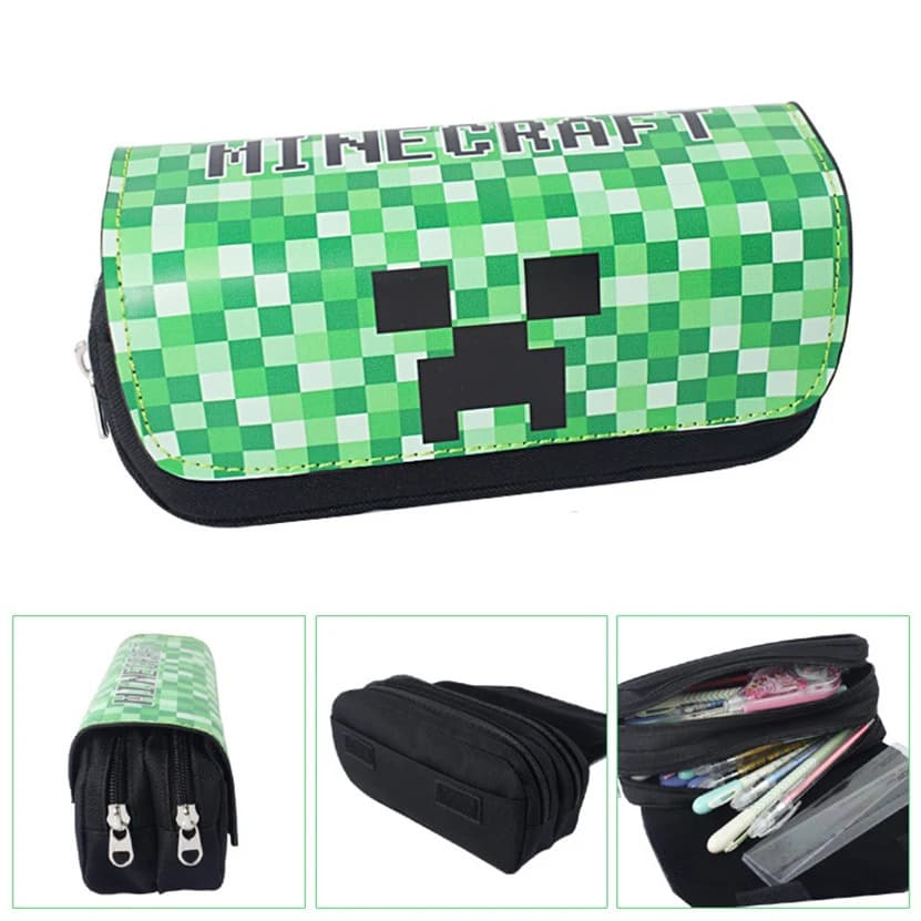 Minecraft Creeper Etui Groen Pixel Design