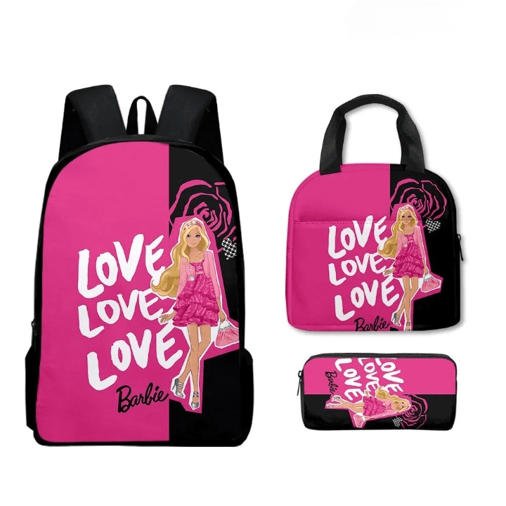 Barbie Rugzak Set 3-Delig Roze (Model: 2)