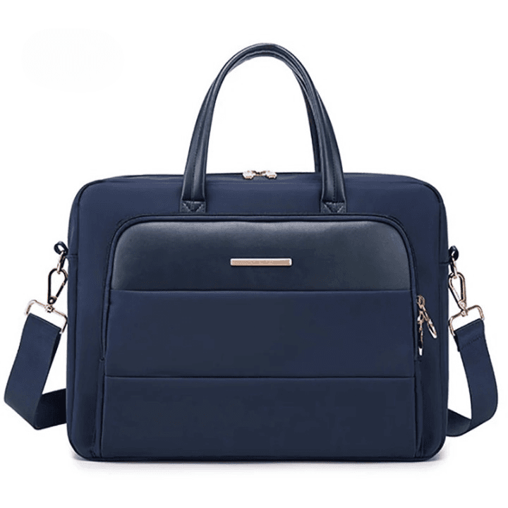 Professionele Blauwe Tas met Leren Details