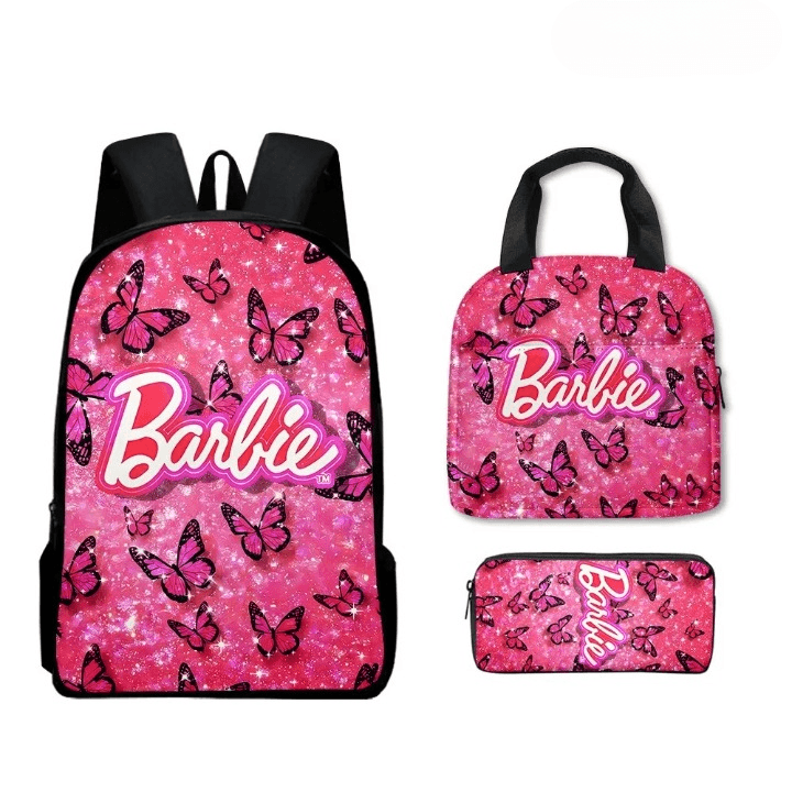 Barbie Rugzak Set 3-Delig Roze (Model: 4)