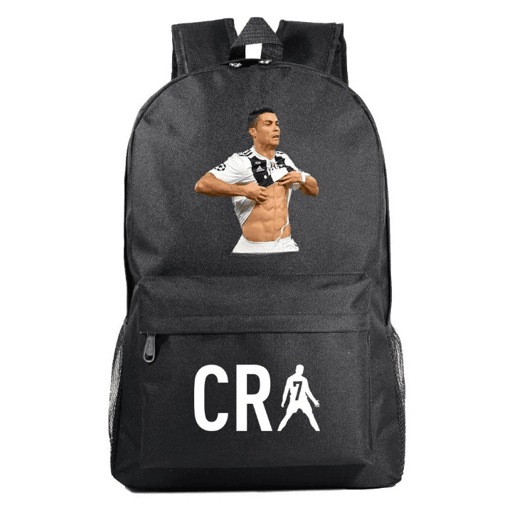 Zwarte Rugzak met CR7 Voetbalontwerp