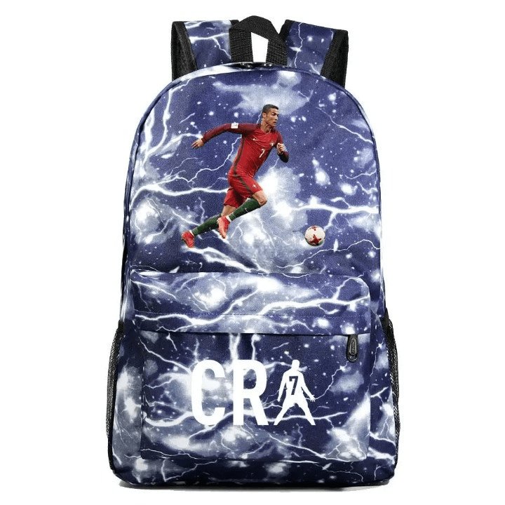 Voetbal Rugzak Blauw Met Speler Design