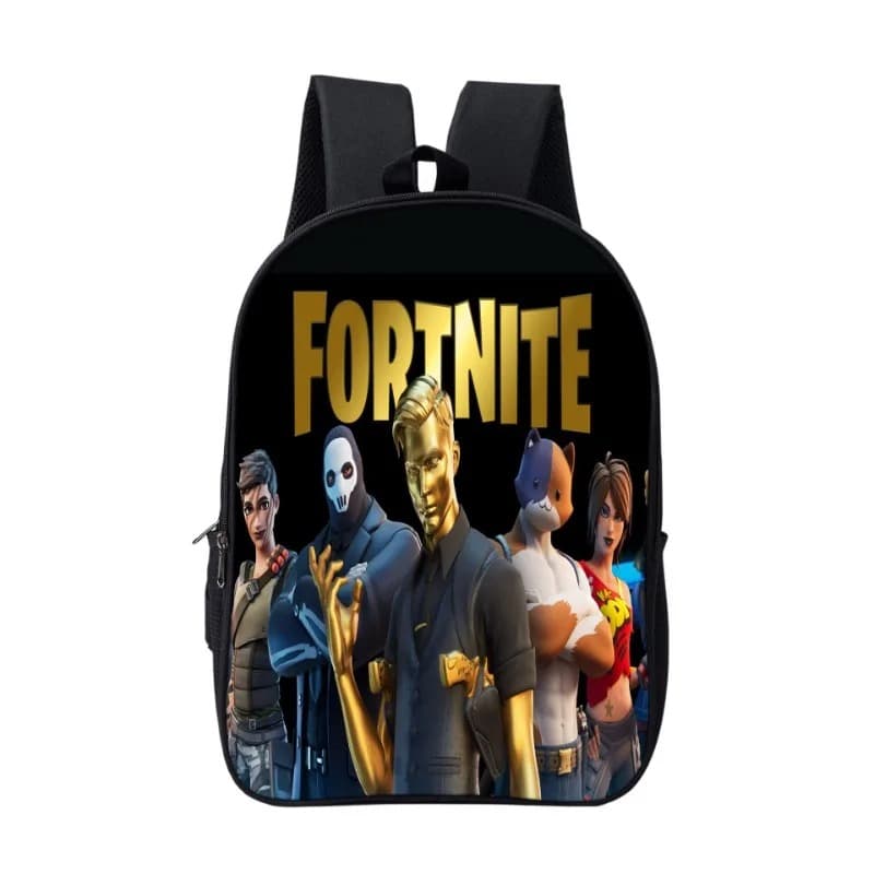 Fortnite Rugzak Zwart Met Kleurrijke Personages
