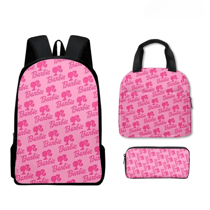 Barbie Rugzak Set 3-Delig Roze (Model: 1)