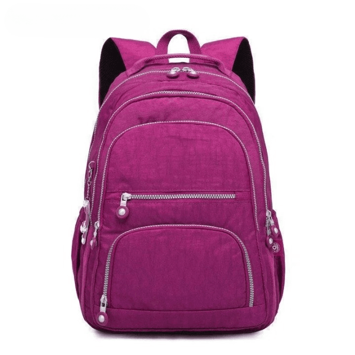 Schoolrugzak met meerdere vakken zwart/violet (Model: Roze)