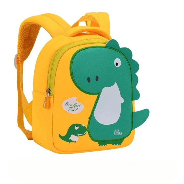 Kinderrugzak met Cartoon Dino Ontwerp (Model: Geel)